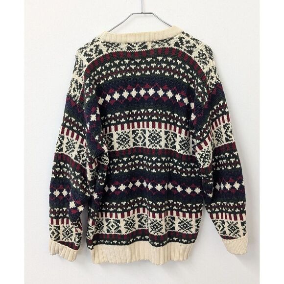 Mens Woods & Gray Vintage Crew Neck Grandpa Sweater Fair isle Nordic Large - Picture 5 of 8